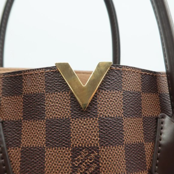 100% Authentic Louis Vuitton Kensington Brown Damier Ebene Canvas Satchel Bag - Picture 9 of 12